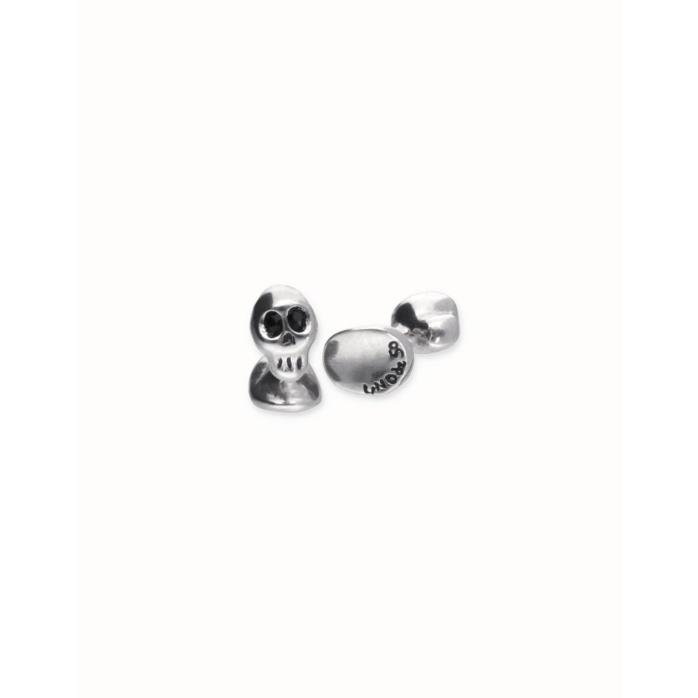 Unode50 Sterling Silver Faceted Skull - Shaped Crystals Cufflinks - MococoUNOde50GEM0126Cufflinks