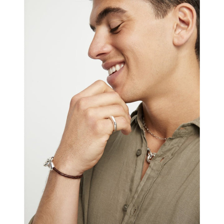 Unode50 Sterling Silver Geometric Ring - MococoUNOde50ANI0853-12Rings