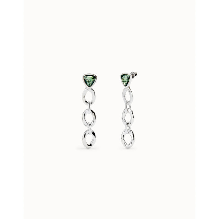 Unode50 Sterling Silver Green Crystal Drop Earring image