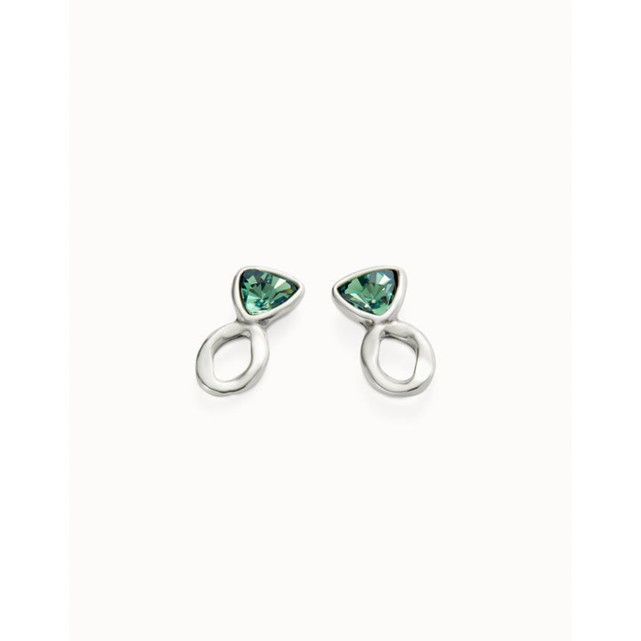 Unode50 Sterling Silver Green Crystals Drop Earring image 2
