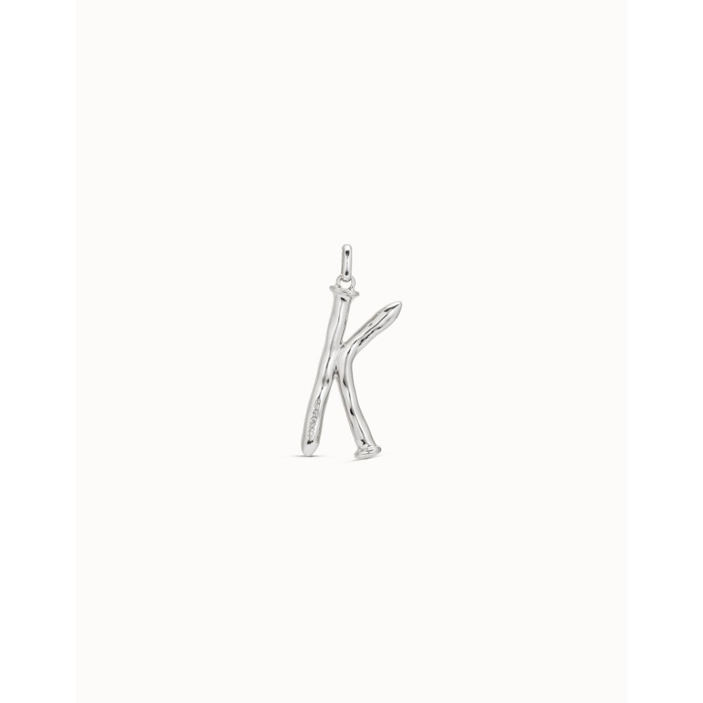 Unode50 Sterling Silver Large K Initial Charm - MococoUNOde50CHA0011Charms