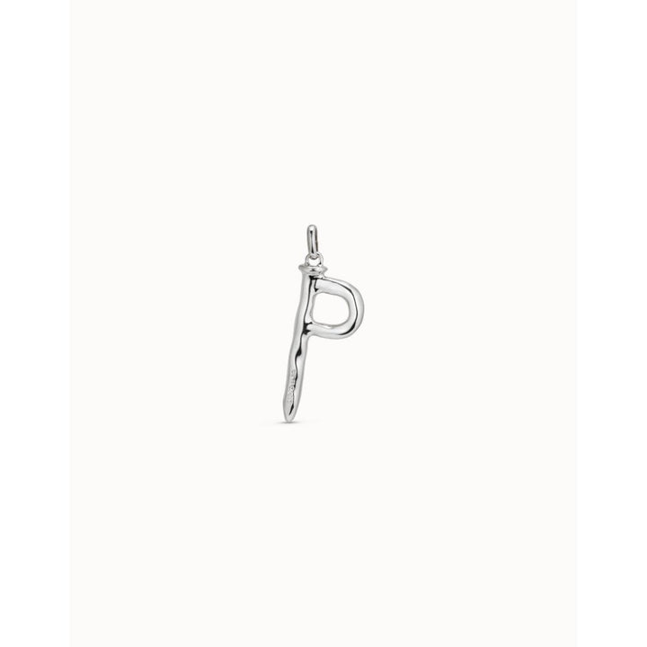 Unode50 Sterling Silver Large P Initial Charm - MococoUNOde50CHA0016Charms