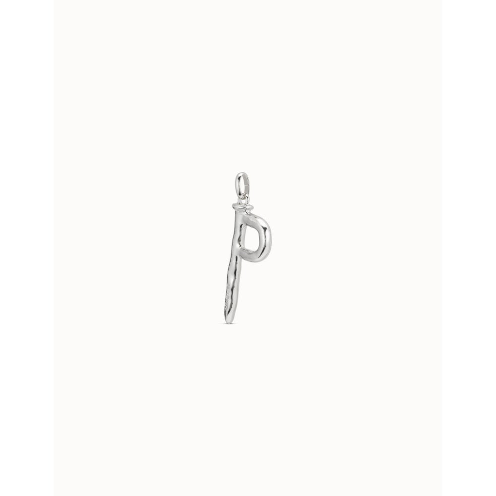 Unode50 Sterling Silver Large P Initial Charm - MococoUNOde50CHA0016Charms
