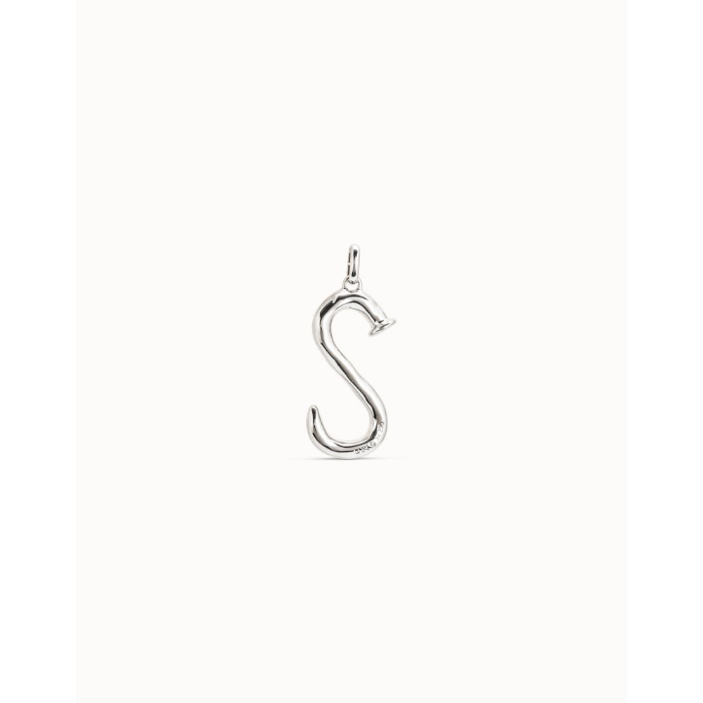 Unode50 Sterling Silver Large S Initial Charm - MococoUNOde50CHA0019Charms