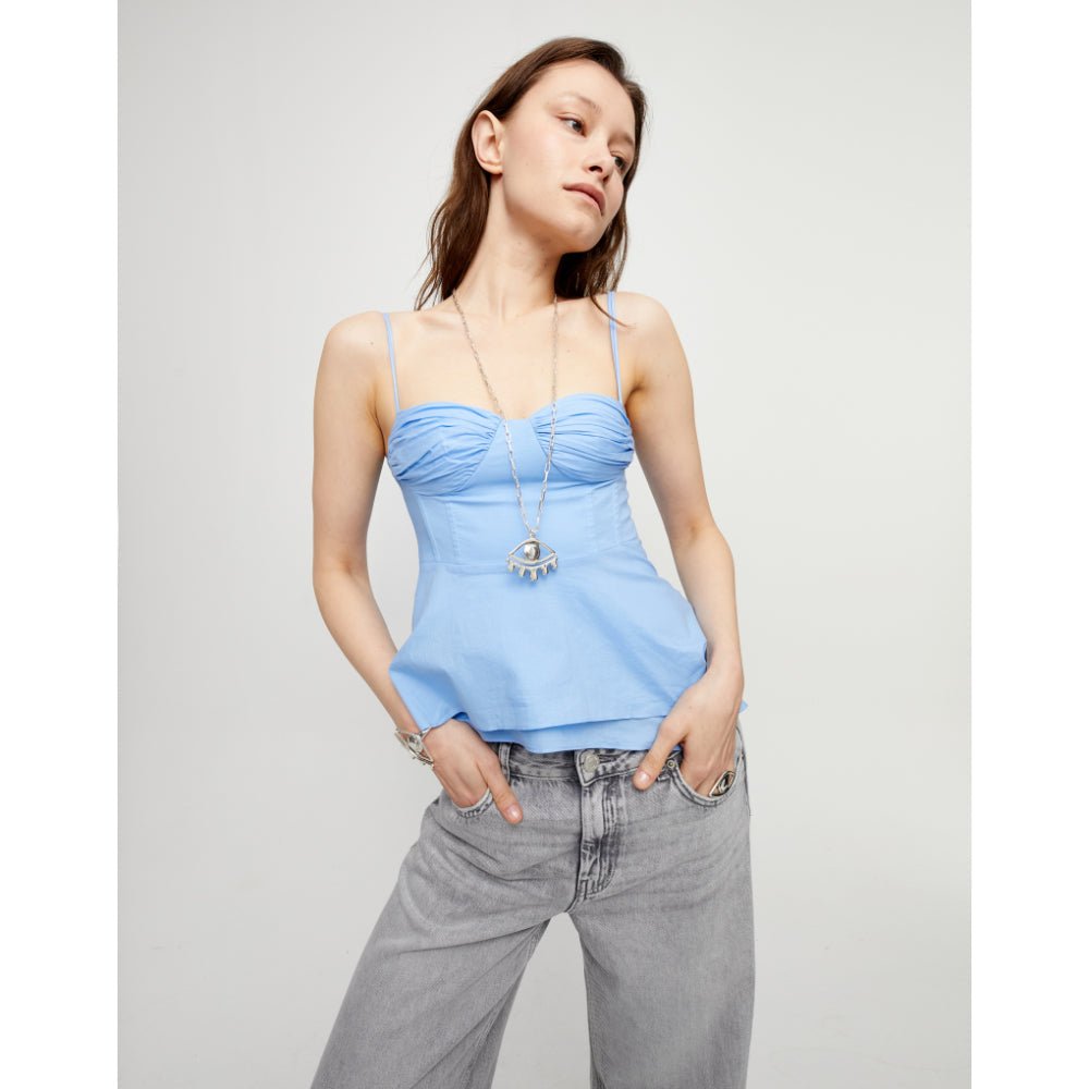 Unode50 Sterling Silver Long Pendant Chain Central Eye Necklace - MococoUNOde50COL2034Necklace