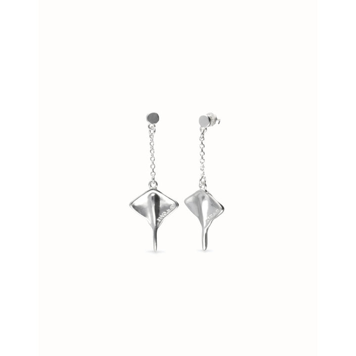 Unode50 Sterling Silver Manta Ray - Shaped Drop Earrings - PEN1009 image