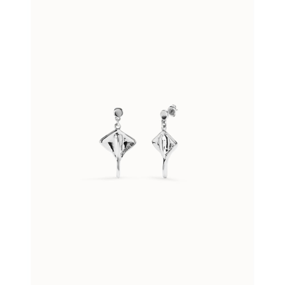 Unode50 Sterling Silver Manta Ray - Shaped Drop Earrings - MococoUNOde50PEN0956-UEarrings