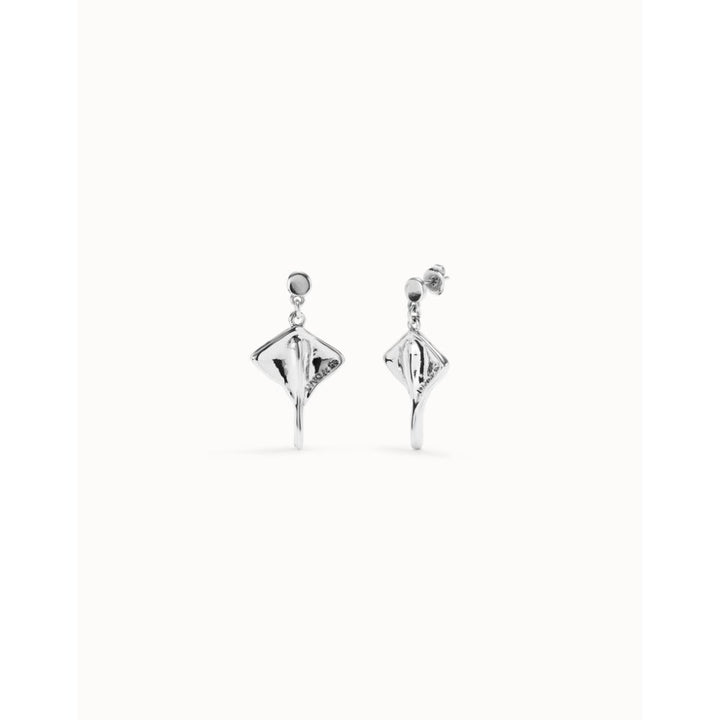 Unode50 Sterling Silver Manta Ray - Shaped Drop Earrings - MococoUNOde50PEN0956MTL0000UEarrings