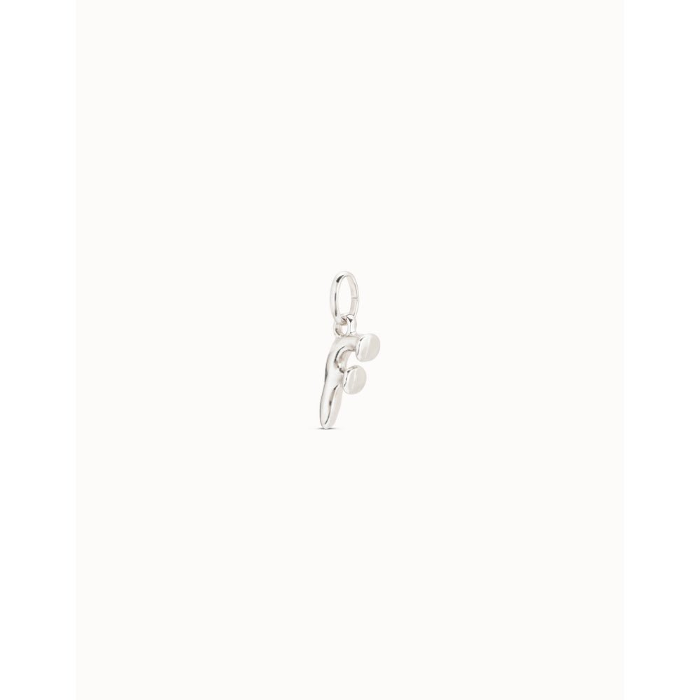Unode50 Sterling Silver Medium F Initial Charm - MococoUNOde50CHA0032Charms