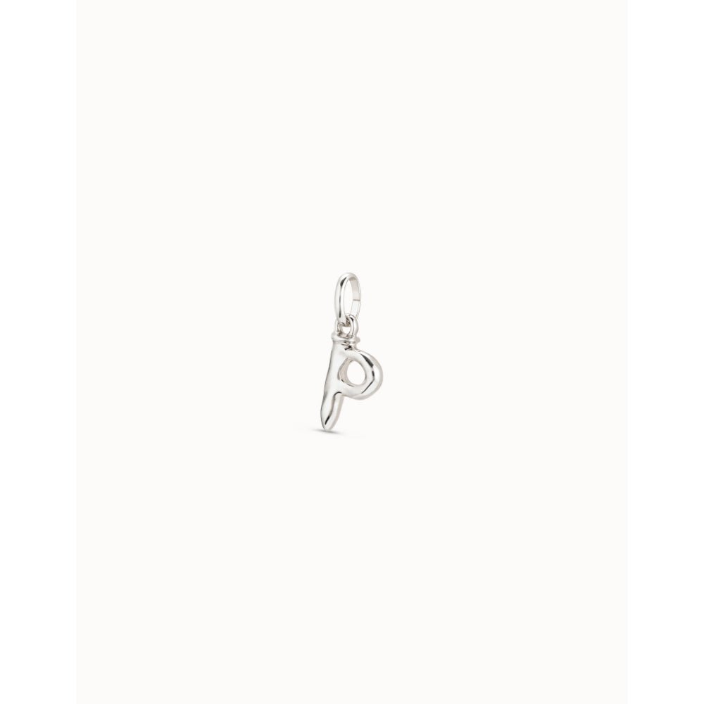 Unode50 Sterling Silver Medium P Initial Charm - MococoUNOde50CHA0042Charms