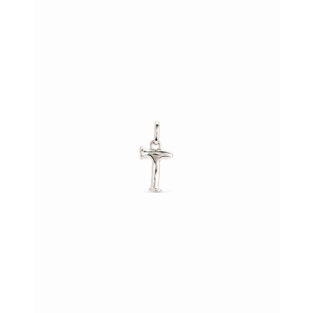Unode50 Sterling Silver Medium T Initial Charm - MococoUNOde50CHA0046Charms
