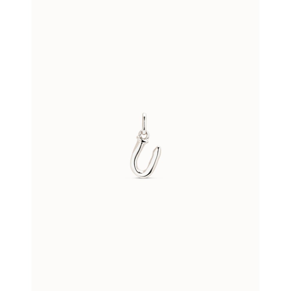 Unode50 Sterling Silver Medium U Initial Charm - MococoUNOde50CHA0047MTL0000UCharms