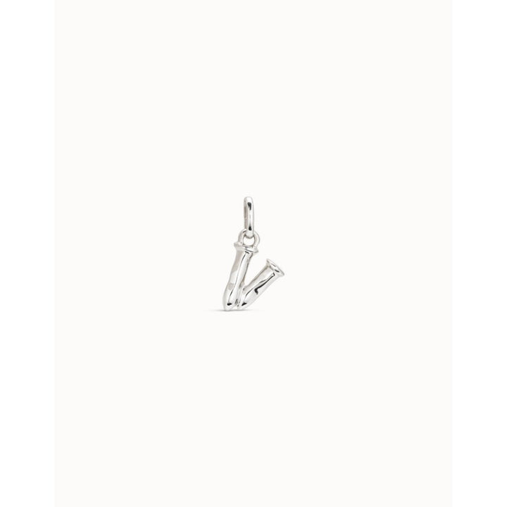 Unode50 Sterling Silver Medium V Initial Charm - MococoUNOde50CHA0048MTL0000UCharms