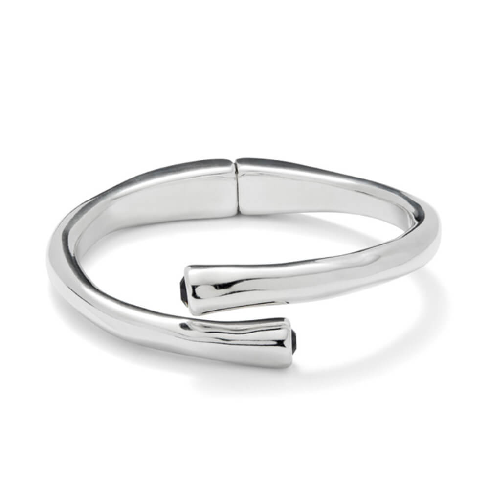 UNOde50 Sterling Silver - Plated Black Crystal Bangle Bracelet - MococoUNOde50PUL2451NGRMTL0MBracelets