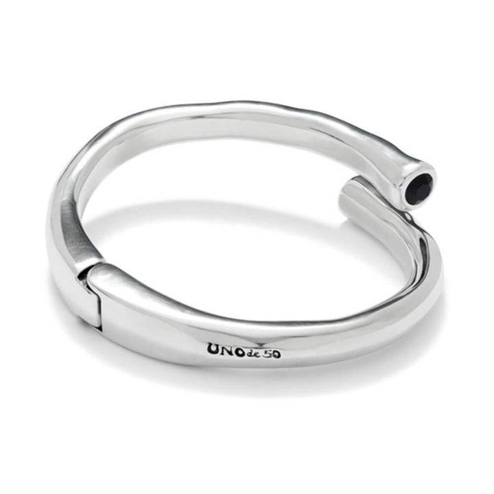 UNOde50 Sterling Silver - Plated Black Crystal Bangle Bracelet - MococoUNOde50PUL2451NGRMTL0MBracelets