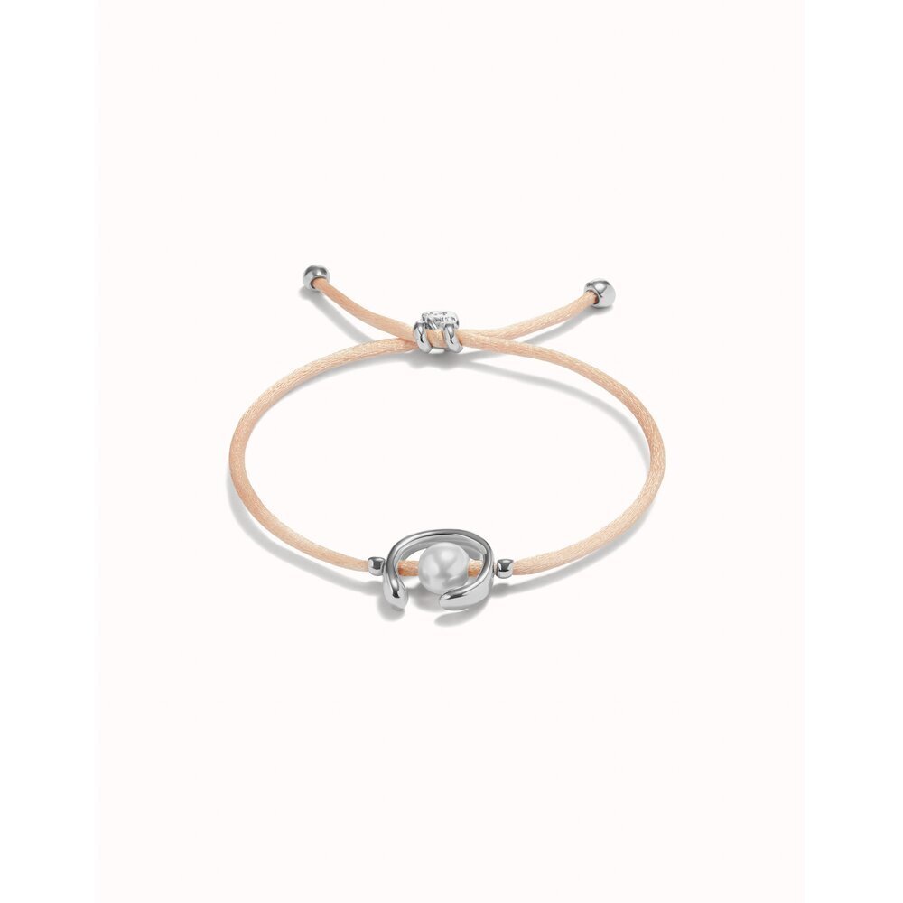 UNOde50 Sterling Silver - Plated Blackish Thread Bracelet With Shell Pearl Accessory - MococoUNOde50PUL2505AZUMTL - S/BLUBracelet