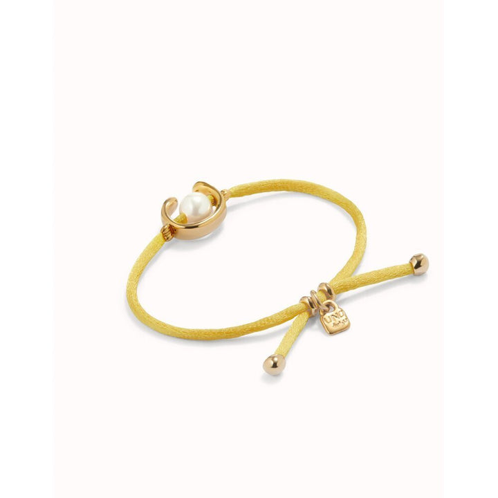 UNOde50 Sterling Silver - Plated Blackish Thread Bracelet With Shell Pearl Accessory - MococoUNOde50PUL2505AZUMTL - S/BLUBracelet