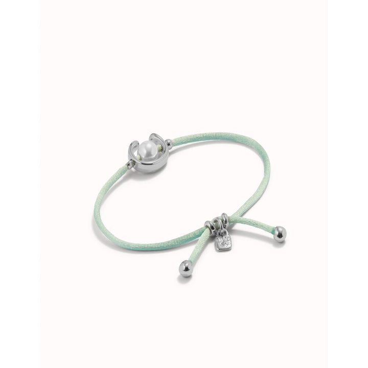 UNOde50 Sterling Silver - Plated Blackish Thread Bracelet With Shell Pearl Accessory - MococoUNOde50PUL2505AZUMTL - S/BLUBracelet