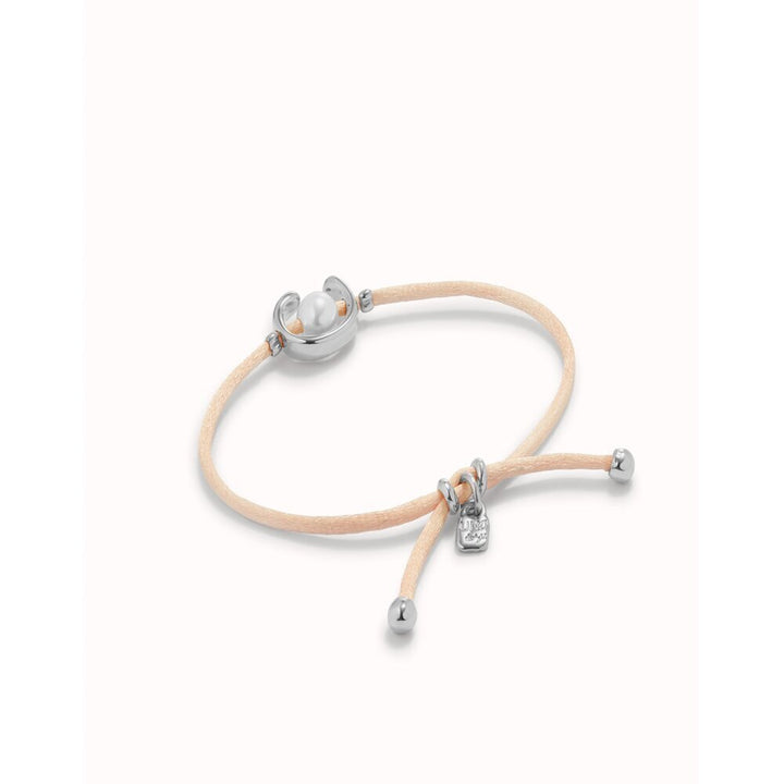 UNOde50 Sterling Silver - Plated Blackish Thread Bracelet With Shell Pearl Accessory - MococoUNOde50PUL2505AZUMTL - S/BLUBracelet