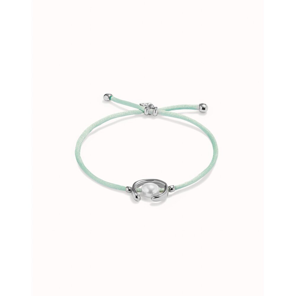 UNOde50 Sterling Silver - Plated Blackish Thread Bracelet With Shell Pearl Accessory - MococoUNOde50PUL2505AZUMTL - S/BLUBracelet