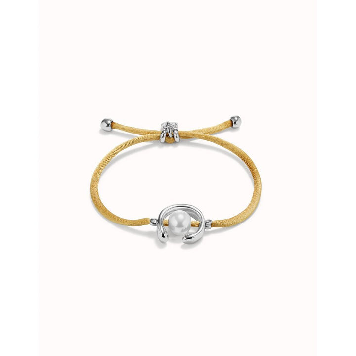 UNOde50 Sterling Silver - Plated Blackish Thread Bracelet With Shell Pearl Accessory - MococoUNOde50PUL2505AZUMTL - S/BLUBracelet