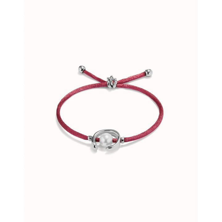 UNOde50 Sterling Silver - Plated Blackish Thread Bracelet With Shell Pearl Accessory - MococoUNOde50PUL2505AZUMTL - S/BLUBracelet
