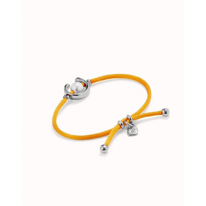 UNOde50 Sterling Silver - Plated Blackish Thread Bracelet With Shell Pearl Accessory - MococoUNOde50PUL2505AZUMTL - S/BLUBracelet