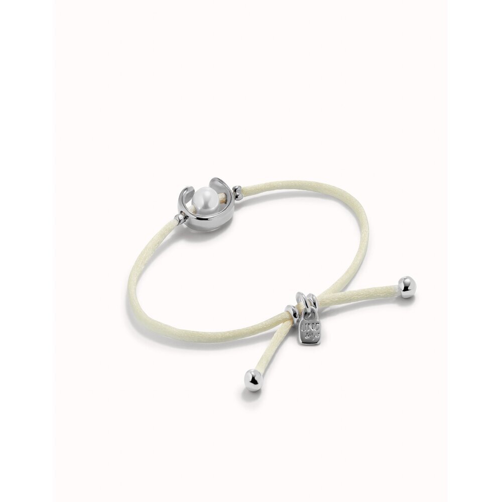 UNOde50 Sterling Silver - Plated Blackish Thread Bracelet With Shell Pearl Accessory - MococoUNOde50PUL2505AZUMTL - S/BLUBracelet