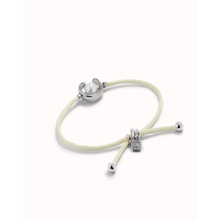 UNOde50 Sterling Silver - Plated Blackish Thread Bracelet With Shell Pearl Accessory - MococoUNOde50PUL2505AZUMTL - S/BLUBracelet
