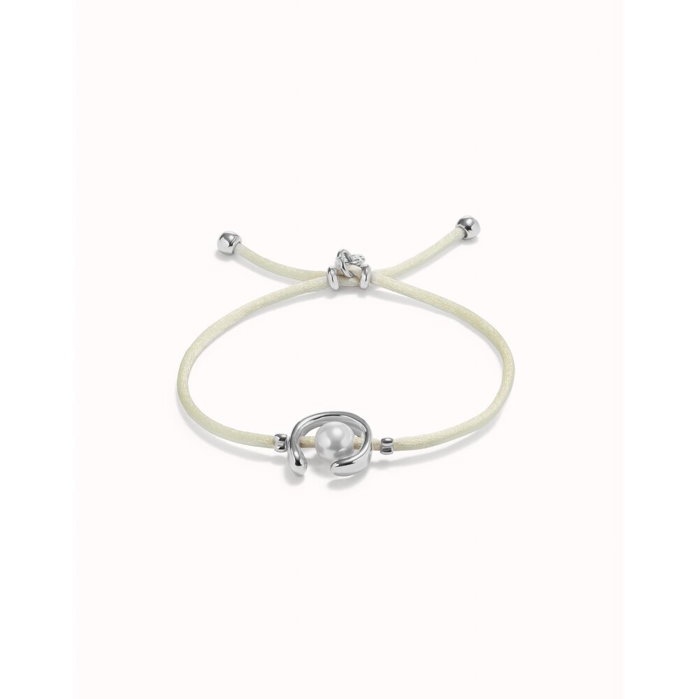 UNOde50 Sterling Silver - Plated Blackish Thread Bracelet With Shell Pearl Accessory - MococoUNOde50PUL2505AZUMTL - S/BLUBracelet