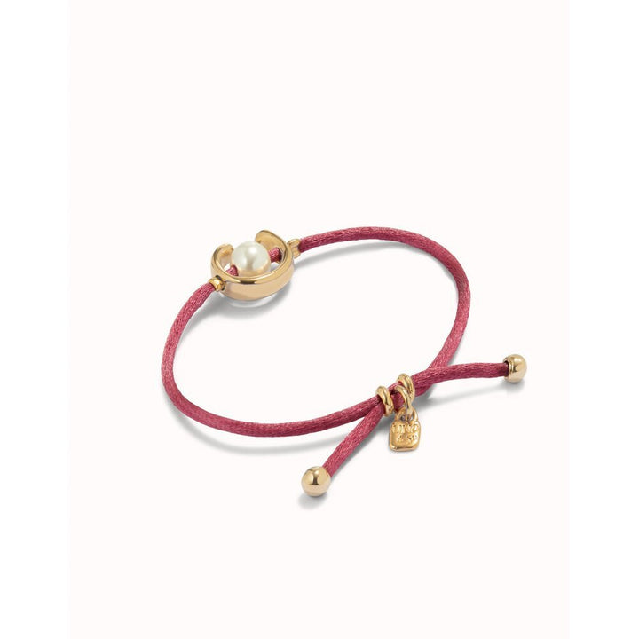 UNOde50 Sterling Silver - Plated Blackish Thread Bracelet With Shell Pearl Accessory - MococoUNOde50PUL2505AZUMTL - S/BLUBracelet