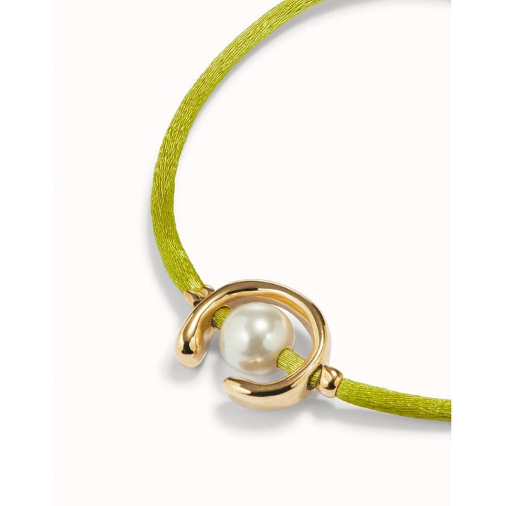 UNOde50 Sterling Silver - Plated Blackish Thread Bracelet With Shell Pearl Accessory - MococoUNOde50PUL2505AZUMTL - S/BLUBracelet