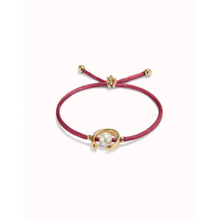 UNOde50 Sterling Silver - Plated Blackish Thread Bracelet With Shell Pearl Accessory - MococoUNOde50PUL2505AZUMTL - S/BLUBracelet