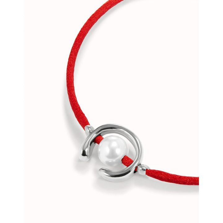 UNOde50 Sterling Silver - Plated Blackish Thread Bracelet With Shell Pearl Accessory - MococoUNOde50PUL2505AZUMTL - S/BLUBracelet