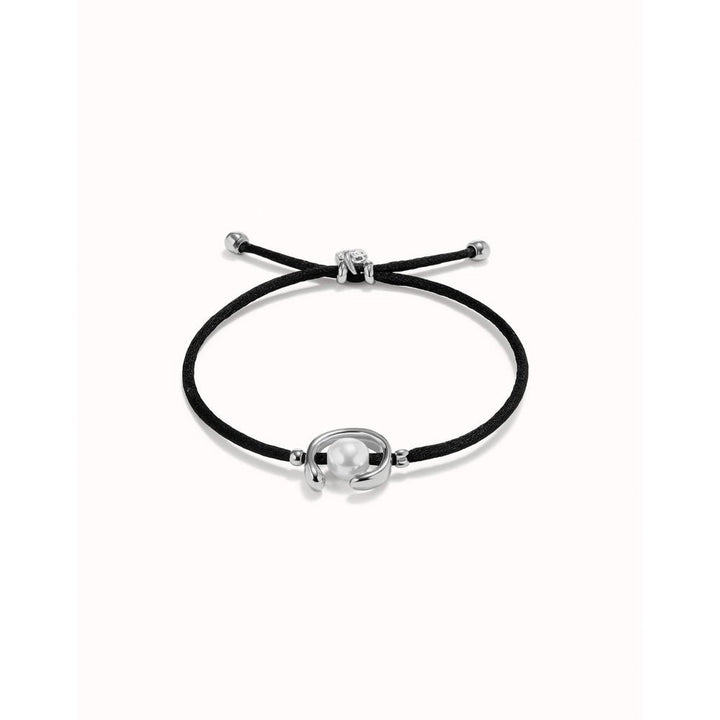 UNOde50 Sterling Silver - Plated Blackish Thread Bracelet With Shell Pearl Accessory - MococoUNOde50PUL2505AZUMTL - S/BLUBracelet