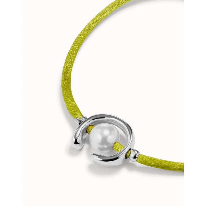 UNOde50 Sterling Silver - Plated Blackish Thread Bracelet With Shell Pearl Accessory - MococoUNOde50PUL2505AZUMTL - S/BLUBracelet