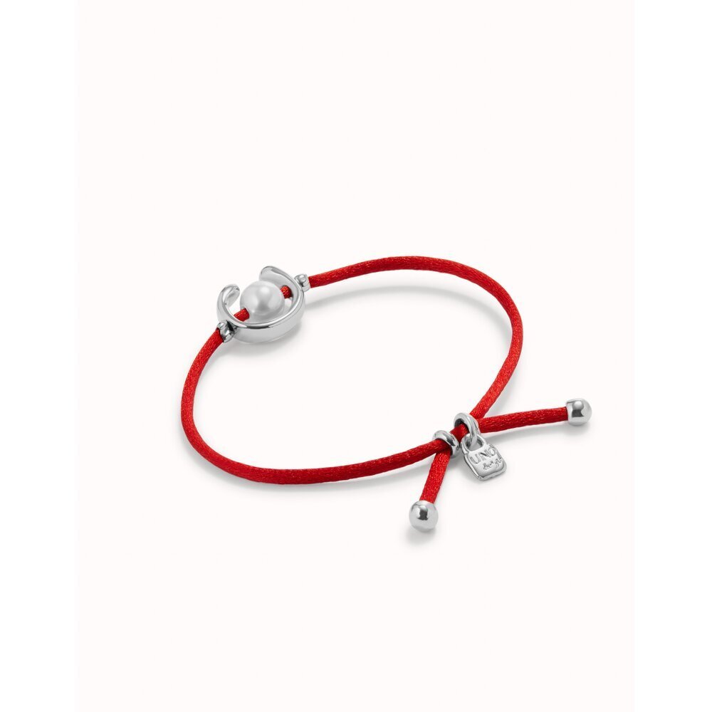 UNOde50 Sterling Silver - Plated Blackish Thread Bracelet With Shell Pearl Accessory - MococoUNOde50PUL2505AZUMTL - S/BLUBracelet