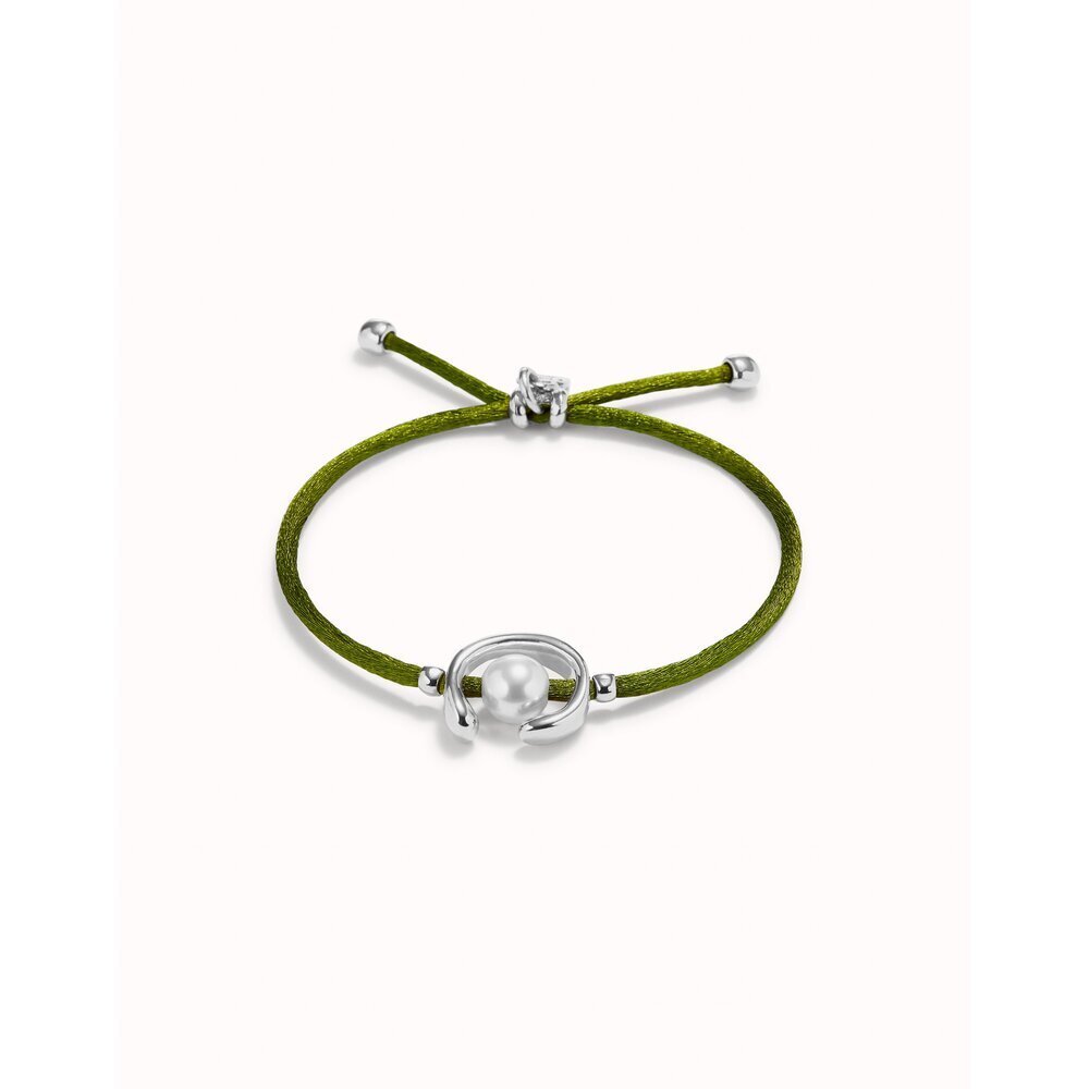 UNOde50 Sterling Silver - Plated Blackish Thread Bracelet With Shell Pearl Accessory - MococoUNOde50PUL2505AZUMTL - S/BLUBracelet