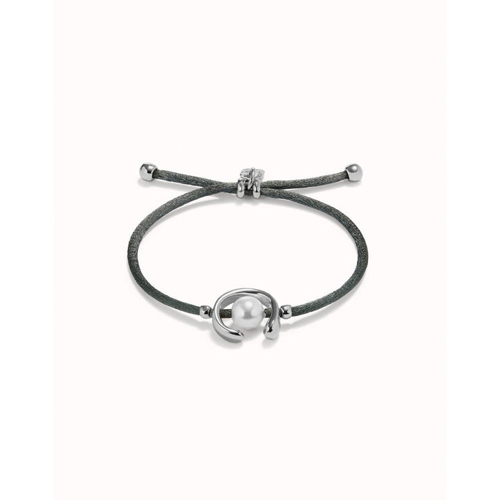 UNOde50 Sterling Silver - Plated Blackish Thread Bracelet With Shell Pearl Accessory - MococoUNOde50PUL2505AZUMTL - S/BLUBracelet