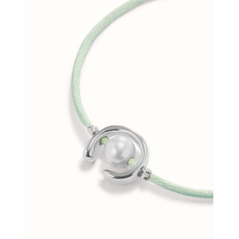 UNOde50 Sterling Silver - Plated Blackish Thread Bracelet With Shell Pearl Accessory - MococoUNOde50PUL2505AZUMTL - S/BLUBracelet
