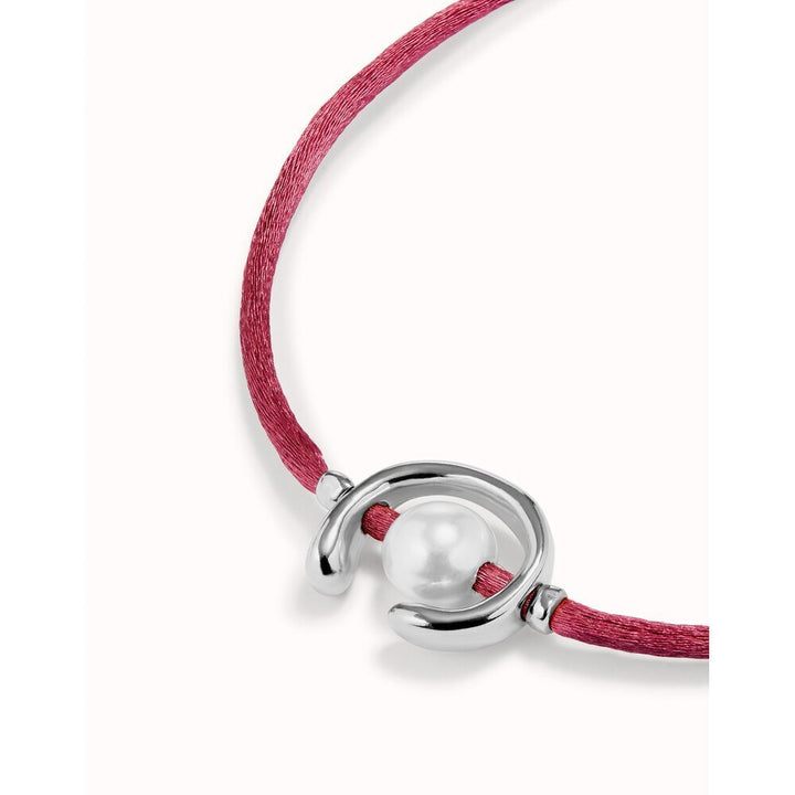 UNOde50 Sterling Silver - Plated Blackish Thread Bracelet With Shell Pearl Accessory - MococoUNOde50PUL2505AZUMTL - S/BLUBracelet