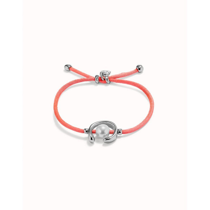 UNOde50 Sterling Silver - Plated Blackish Thread Bracelet With Shell Pearl Accessory - MococoUNOde50PUL2505AZUMTL - S/BLUBracelet
