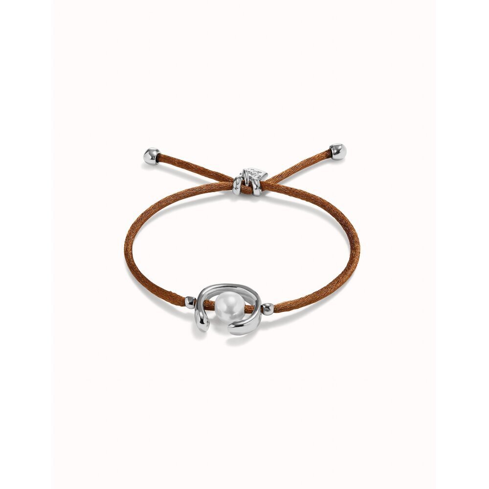 UNOde50 Sterling Silver - Plated Blackish Thread Bracelet With Shell Pearl Accessory - MococoUNOde50PUL2505AZUMTL - S/BLUBracelet