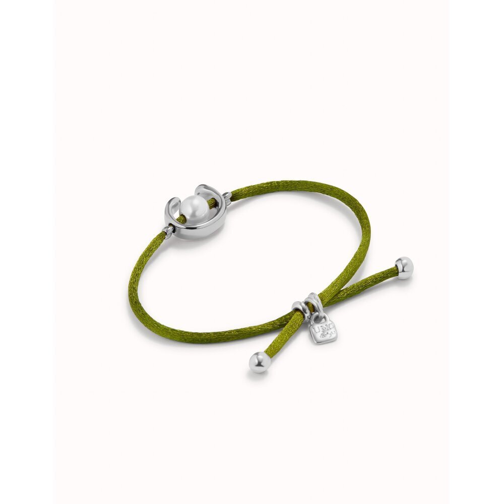 UNOde50 Sterling Silver - Plated Blackish Thread Bracelet With Shell Pearl Accessory - MococoUNOde50PUL2505AZUMTL - S/BLUBracelet