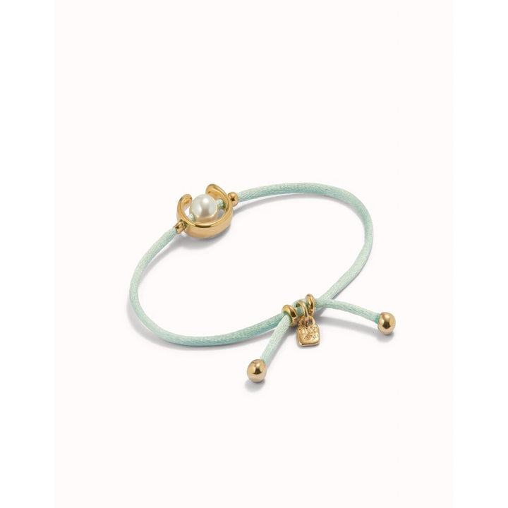 UNOde50 Sterling Silver - Plated Blackish Thread Bracelet With Shell Pearl Accessory - MococoUNOde50PUL2505AZUMTL - S/BLUBracelet