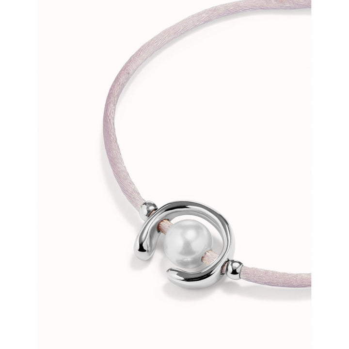 UNOde50 Sterling Silver - Plated Blackish Thread Bracelet With Shell Pearl Accessory - MococoUNOde50PUL2505AZUMTL - S/LICBracelet