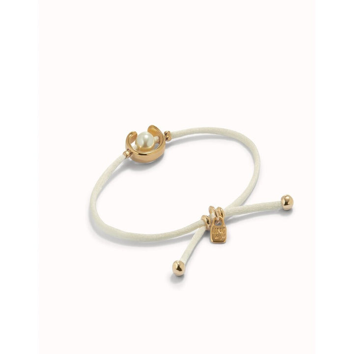 UNOde50 Sterling Silver - Plated Blackish Thread Bracelet With Shell Pearl Accessory - MococoUNOde50PUL2505AZUMTL - S/BLUBracelet