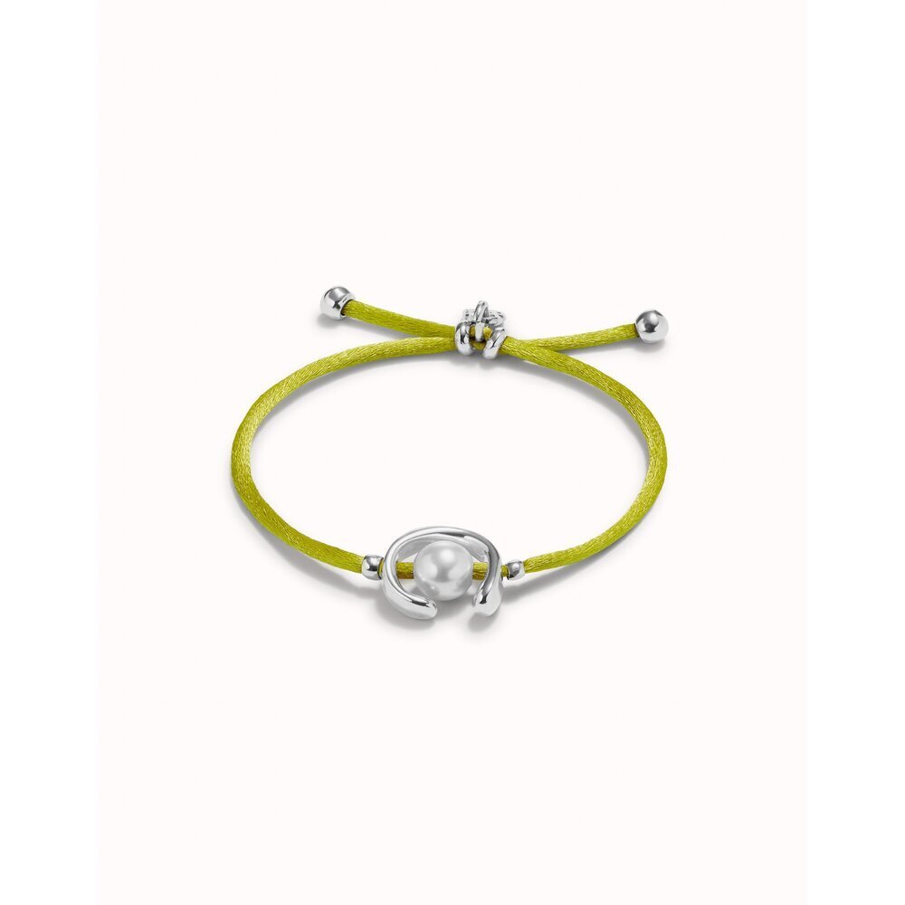 UNOde50 Sterling Silver - Plated Blackish Thread Bracelet With Shell Pearl Accessory - MococoUNOde50PUL2505AZUMTL - G/LGBracelet