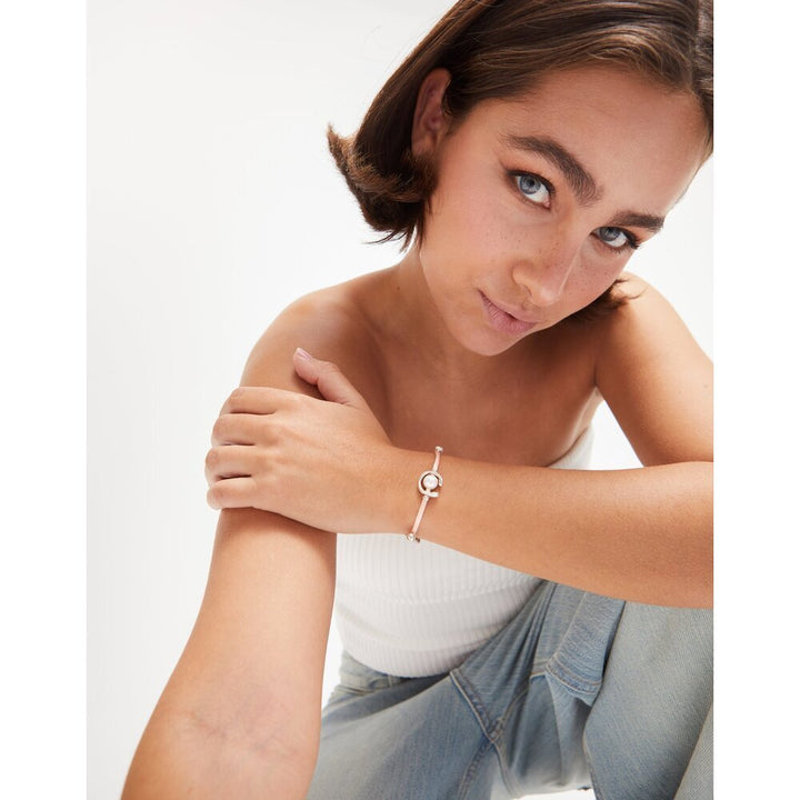 UNOde50 Sterling Silver - Plated Blackish Thread Bracelet With Shell Pearl Accessory - MococoUNOde50PUL2505AZUMTL - S/BLUBracelet