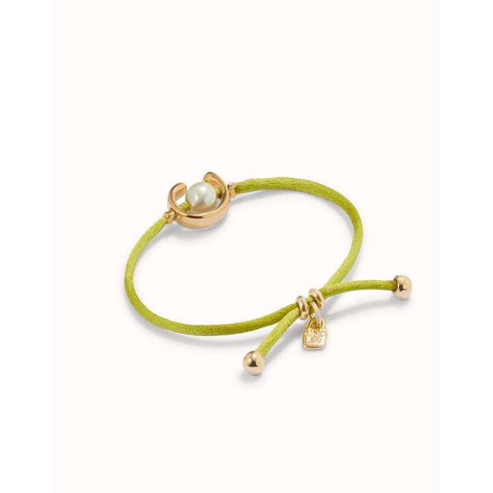 UNOde50 Sterling Silver - Plated Blackish Thread Bracelet With Shell Pearl Accessory - MococoUNOde50PUL2505AZUMTL - S/BLUBracelet